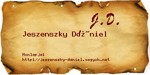 Jeszenszky Dániel névjegykártya